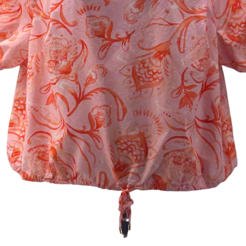 Talbots Crop Floral Top‎ Pink Peach 1X - Picture 5 of 12